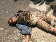 صورة من الارشيف لمقتل أحد الجنود برصاص مجهولين في تعز اليوميين الماضيين